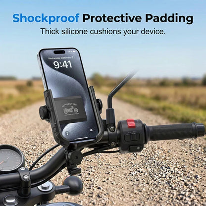 ⏰ 50% TANIEJ! Uchwyt na telefon do motocykla z funkcją stabilizacji drgań – stabilny montaż i bezpieczna nawigacja w każdych warunkach! 🏍️📱🔥