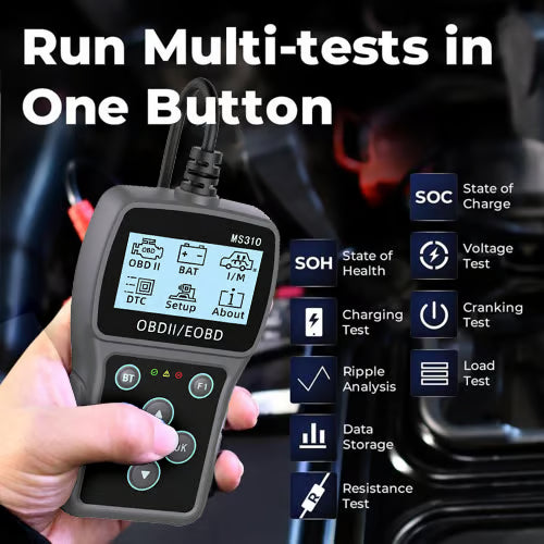 BT100 Autobatterij-tester 12V belastingstester