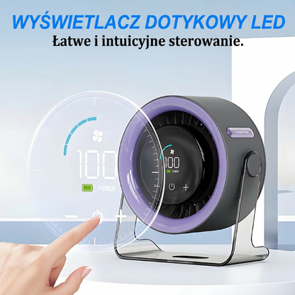 100-biegowy mini wentylator biurkowy z wyświetlaczem cyfrowym