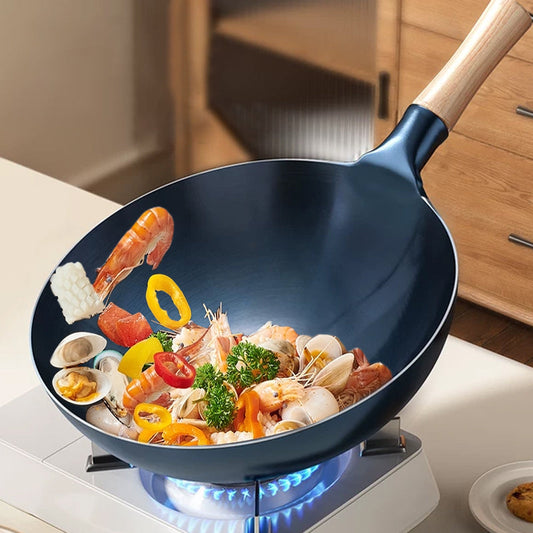 （🔥Hot Sale 50% korting+ Gratis verzending）Ongecoate non-stick ijzerwok