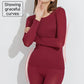 Naadloze elastische thermische binnenkleding
