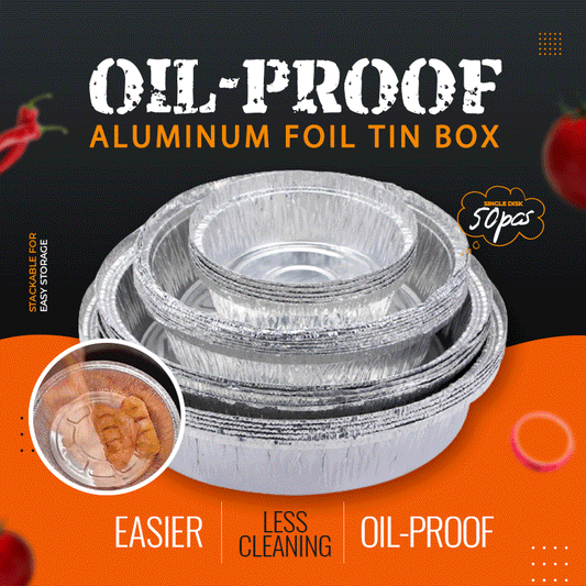 🔥Hot Sale 50% KORTING🔥Oliebestendige Aluminiumfolie Blikken Doos🍟🧼