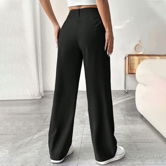 🏆 Last Day Special Price £18.99!!!💝New Style✨Women's High Waisted Straight Leg Work Trousers , Smart & Casual Look for Office and Beyond