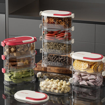 🔥 50% korting! 🌶️ Multi-laags Afgesloten Specerijen Organizer – Luchtdicht, stijlvol & ruimtebesparend voor elke keuken! 🧂✨