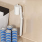 Wandgemonteerde wegwerptoiletborstel met 6 navulkoppen