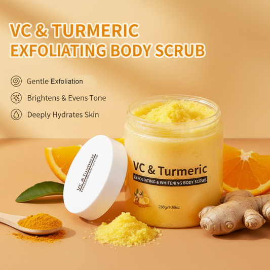 🏆Final 3 hours Special Price £9.99! 🌿Turmeric & Vitamin C Exfoliating Body Scrub🧴✨