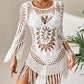 👙 Teraz 50% taniej! 🌊 Szydełkowa narzutka plażowa w stylu boho z chwostami – przewiewna, zwiewna i w stylu boho chic – idealna na basen, plażę czy letnie wakacje – z regulacją dopasowania 🧶