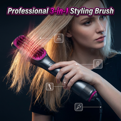 💇‍♀️ Teraz 50% taniej! 💨 Szczotka na gorące powietrze 3 w 1 – prostuj, kręć i dodawaj objętości bez niszczenia włosów wysoką temperaturą ✨