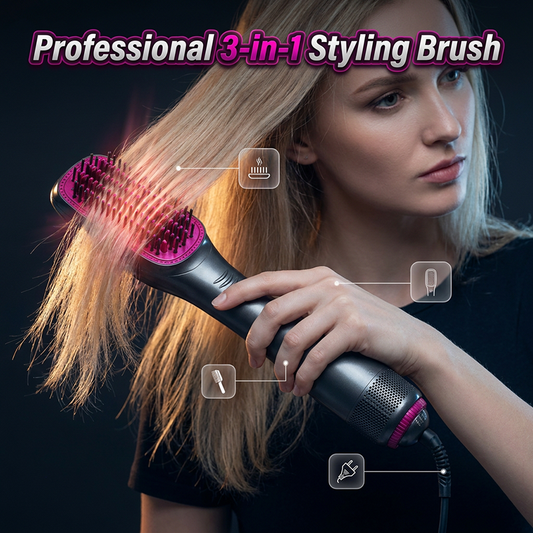 💇‍♀️ Teraz 50% taniej! 💨 Szczotka na gorące powietrze 3 w 1 – prostuj, kręć i dodawaj objętości bez niszczenia włosów wysoką temperaturą ✨