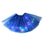 🎁Świecąca spódniczka tutu z cekinami i diodami LED – tiulowa spódniczka księżniczki z motywem gwiazdek dla dziewczynek i dorosłych