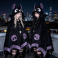 🎁【Summerween】1 szt. Unisex – koc do noszenia w formie peleryny z kapturem i motywem nietoperza