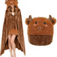 🎁【Summerween】1 szt. Unisex – koc do noszenia w formie peleryny z kapturem i motywem nietoperza