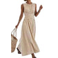 Women Casual Striped Maxi Dress Sleeveless